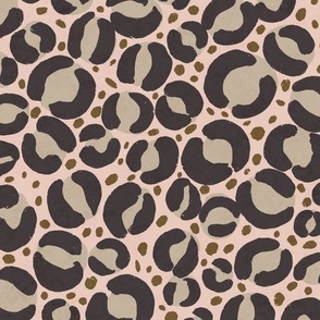 Leopard Spots Brown Tan Textured_LARGE