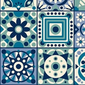 Portuguese Tiles / Blue Version / Large Scale