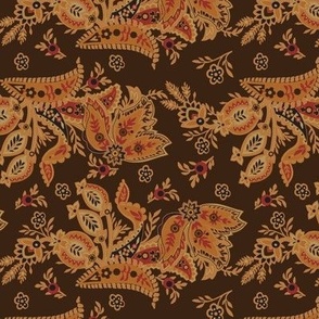 Paisley dark brown 2076-14