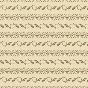 Stripe circle and scrolls beige 2078-54