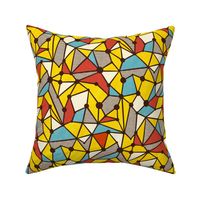 Abstract Geometric Modern Pattern / Modern Mid Century Warm Version / Medium Scale