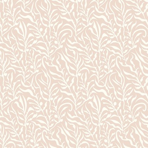 Abstract Flowing Leaves Botanical - Blush Pink