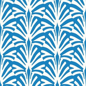 Art Deco Abstract Zebra Moth blue white large 12 wallpaper scale by Pippa Shaw