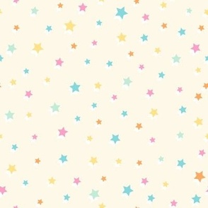 pastel-colored tiny stars