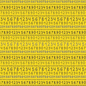 Numbers on yellow background