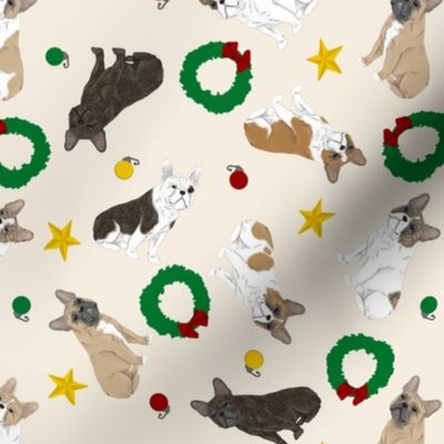 Tiny assorted French Bulldogs - Christmas