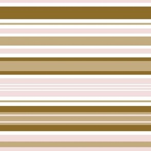 East Fork Piglet and Butter Horizontal Stripes // Pink, Yellow, Chocolate Brown, Dark Khaki Brown (Coffee) and White // V2 // JUMBO Scale - 150 DPI 
