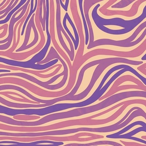 Psychedelic Zebra (horizontal) 24" - purple, cream (ST2023PZH)