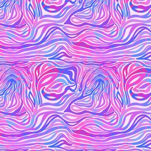 Psychedelic Zebra (horizontal) 10.5" - pink, purple, blue (ST2023PZH)