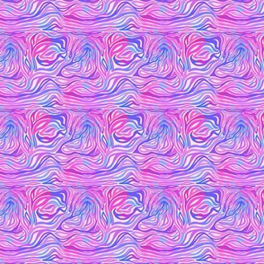 Psychedelic Zebra (horizontal) 5.25" - pink, purple, blue (ST2023PZH)