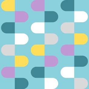 Light Blue Multi Half 