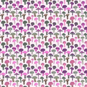 Chalky Mushrooms 9" - pink, purple, green