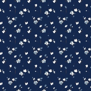 spring blossom- navy