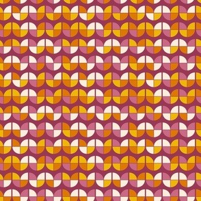 Retro geometric tulips (6") - yellow, pink, purple (ST2022RGT)