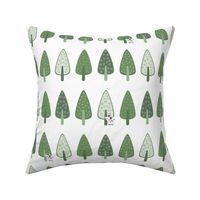 Green Trees with Cows Crib Sheet