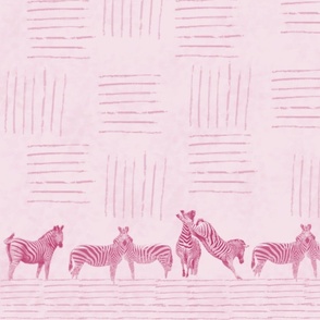 Zebra Border Print Pink 