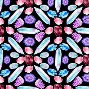 Gemstone tiles repeating mosaic