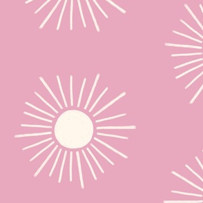 Sunshines - Cream on Pink (jumbo scale)