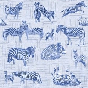 Zebra print blue