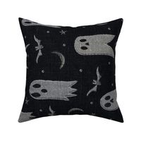 Embroidered Ghosts Dark Linen BG Rotated - XL Scale