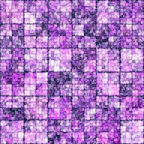 Funky Sparkly Boho Monochrome Pink Grid Pattern