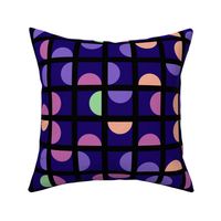 Trippy Funky Bohemian Mod Retro Groovy Psychedelic Vibrant Bold Vivid Jewel Tone Colorful Midcentury Modern Abstract Digital Pattern