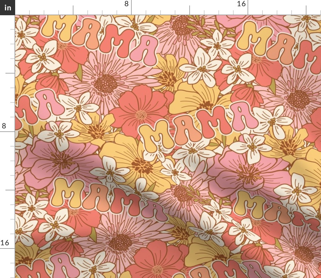 Xanthe Pink Mama Floral - Large Scale