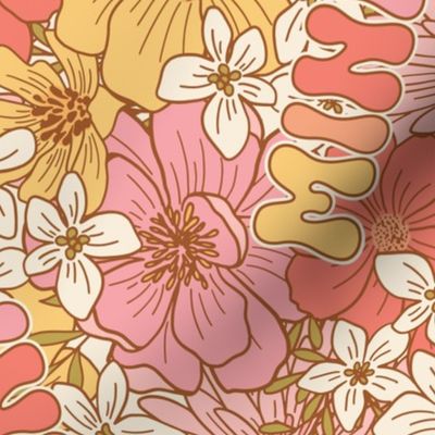 Xanthe Pink Mini Floral Rotated - Large Scale