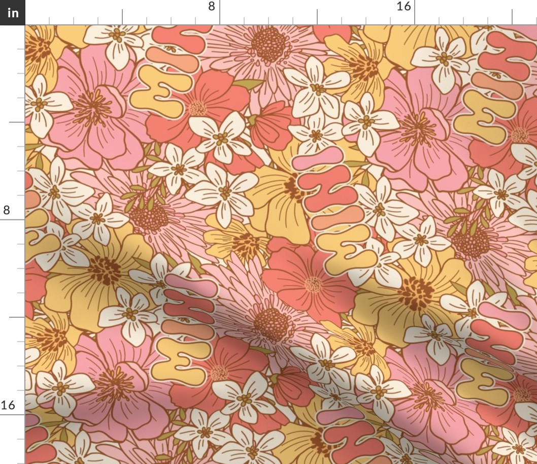 Xanthe Pink Mini Floral Rotated - Large Scale