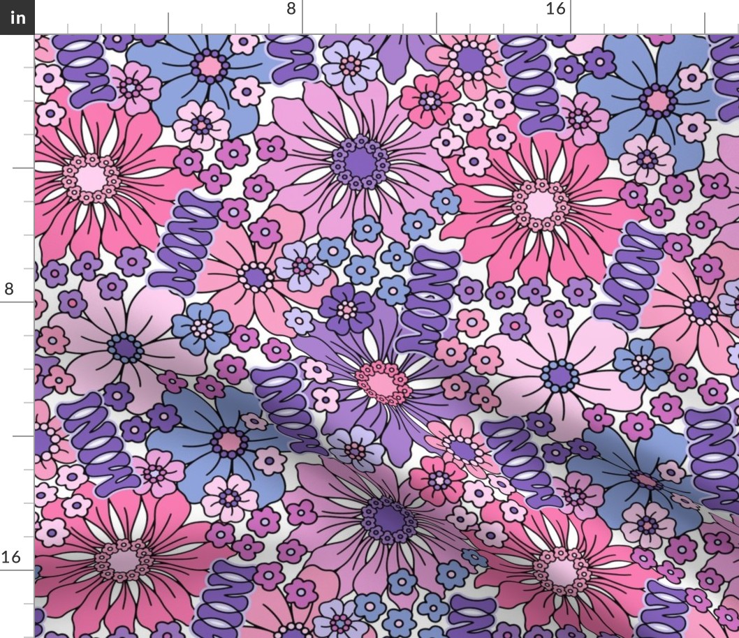 MINI Yesterday Daisy Purple White BG Rotated - XL Scale