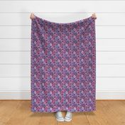 MINI Yesterday  Daisy Purple Grey BG -Small Scale