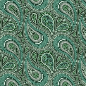 Paisley green tones