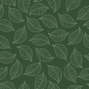 Hydrangea Leaf Pattern - Green