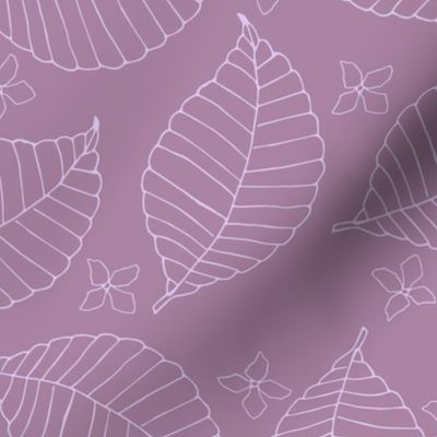 Hydrangea Leaf Pattern - Pink