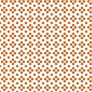 Dotted diamonds 2 - spanish orange on white