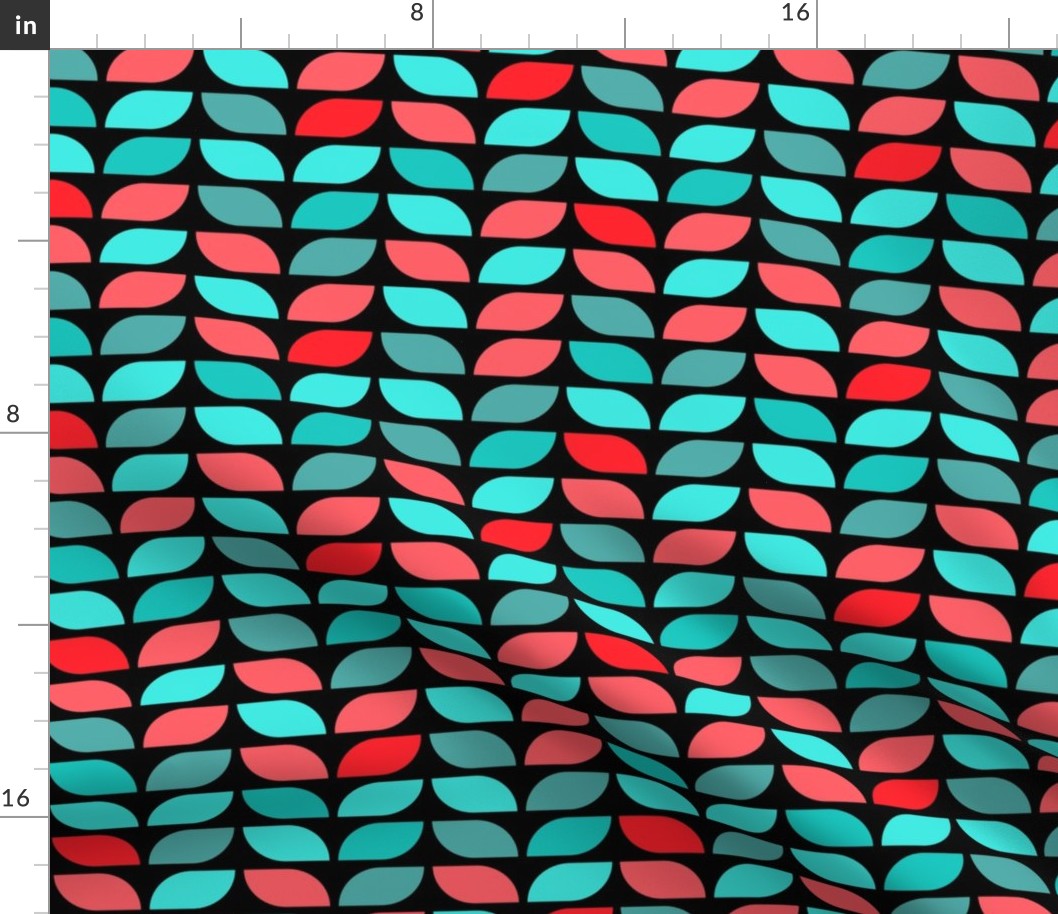 Geometric Pattern: Leaf: Alina Black (standard version)