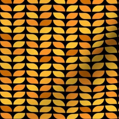 Geometric Pattern: Leaf: Citrus Black (small version)