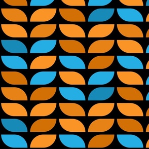 Geometric Pattern: Leaf: Morris Black (large version)