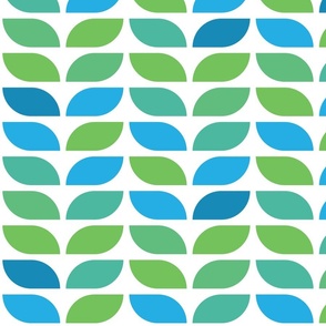 Geometric Pattern: Leaf: Sokha White (large version)