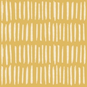 Sketched Lines - Cream on Yellow