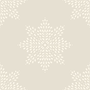 Ivory on Greige Doily (large scale)