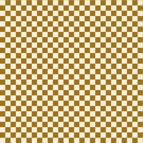 Checkerboard - Gold + Ivory - Warm Neutrals - SMALL