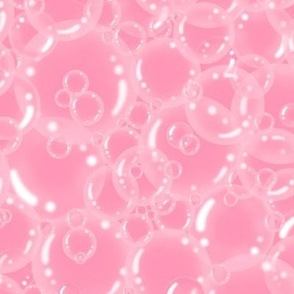 Realistic light pink bubble