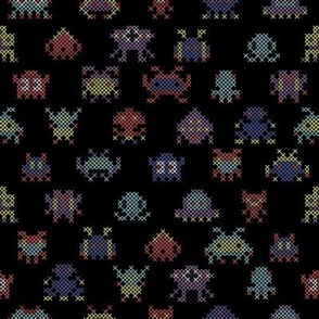 Cross stitch space invaders medium