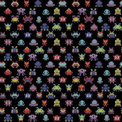 Space Invaders Fabric, Wallpaper and Home Decor | Spoonflower
