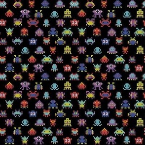 Cross stitch space invaders bold-mini