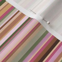 Thin tropical stripes - colorful folk lines in shades of pink, green and orange