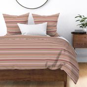 Thin tropical stripes - colorful folk lines in shades of pink, green and orange