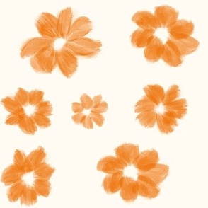 Orange Water color Flowers
