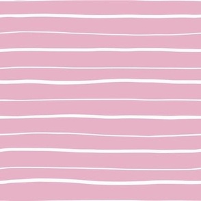 Freehand stripes pink- hand-drawn irregular lines